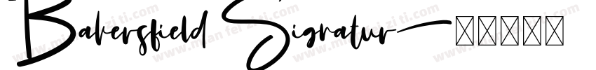 Bakersfield Signatur字体转换